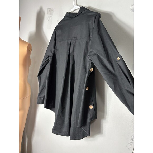 Attitudes by Renee Curved Hem Button Down M - Picture 5 of 14